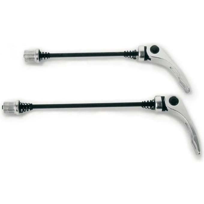 V bike quick release voor axle. silver – Zilver