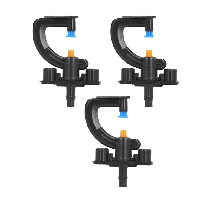 10 Sets Roterende G-Type Refractie Micro Sproeikop Besproeiingssprinkler Irrigatieapparatuur voor black