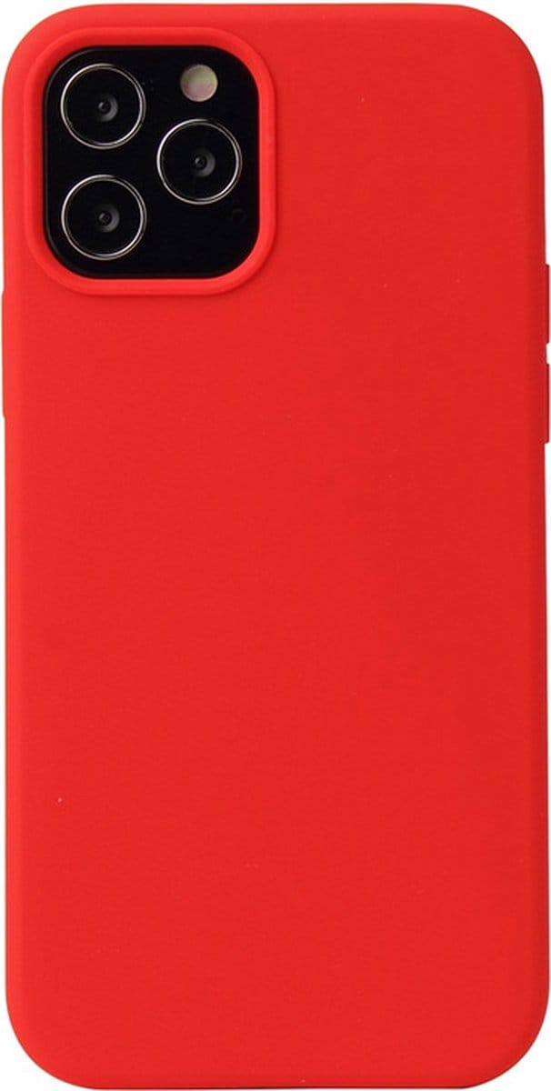 iPhone 15 PLUS Hoesje - Liquid Case Siliconen Cover - Shockproof - Felrood- Provium