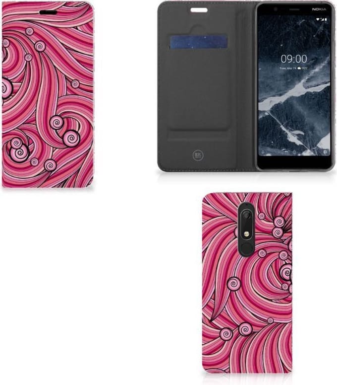 Nokia 5.1 (2018) Bookcase Swirl Pink