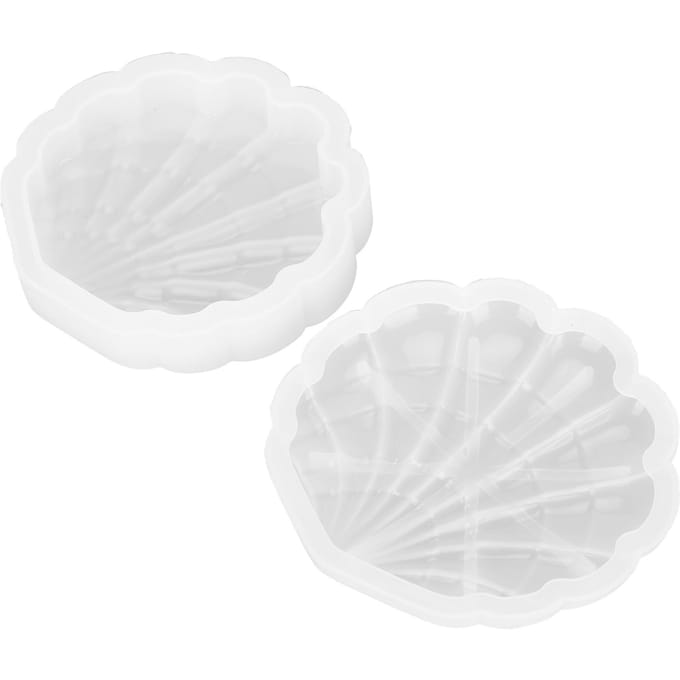 Doe-het-zelf Siliconen Schelp Epoxy Vormen Opbergdoos Hoes Organizer Hars Knutselen Siliconen Vormen white