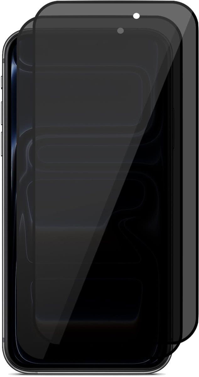 Privacy Screenprotector geschikt voor iPhone 17 Pro - 2x Volledig Dekkend Glas Screen Protector
