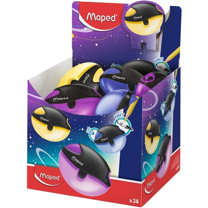 Puntenslijper Maped Galactic 1gaats display á 24 stuks assorti