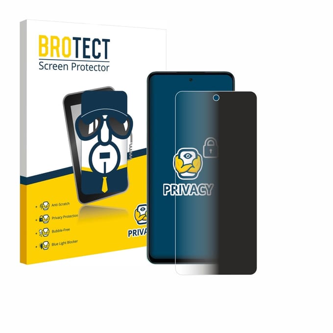 BROTECT - privacy screenprotector voor Oppo A5 4G - Folie Beschermfolie Blauwlichtfilter
