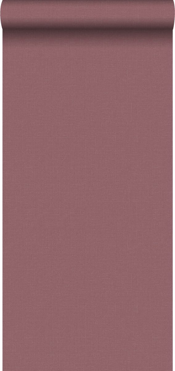 ESTAhome behang linnenstructuur bordeaux rood - 53 cm x 10.05 m - 148744