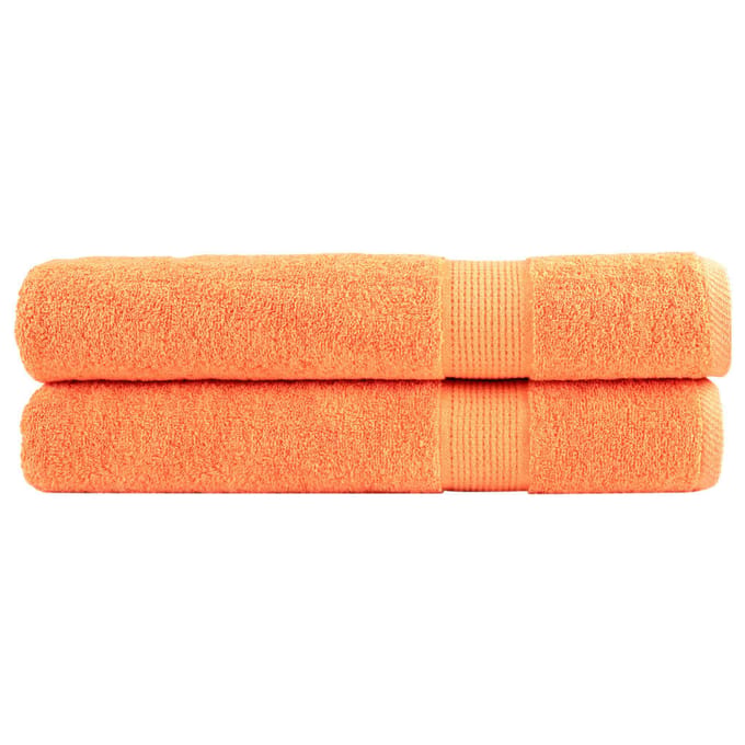 vidaXL - Handdoeken - SOLUND - 2 - st - 600 - g/m² - 100x200 - cm - oranje