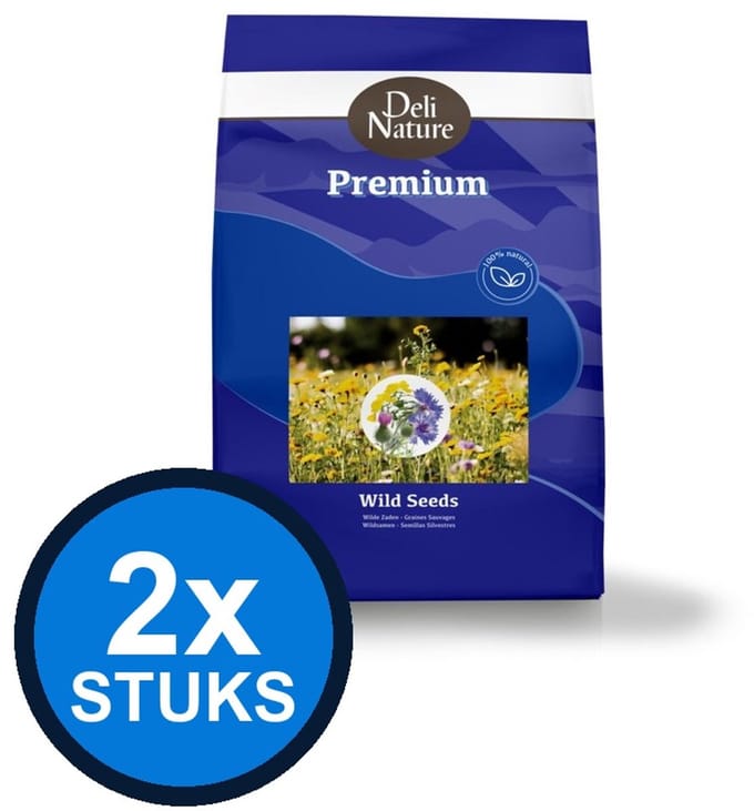 2x Deli Nature - Premium wilde zaden 3kg - Vogelvoer - 3 kg