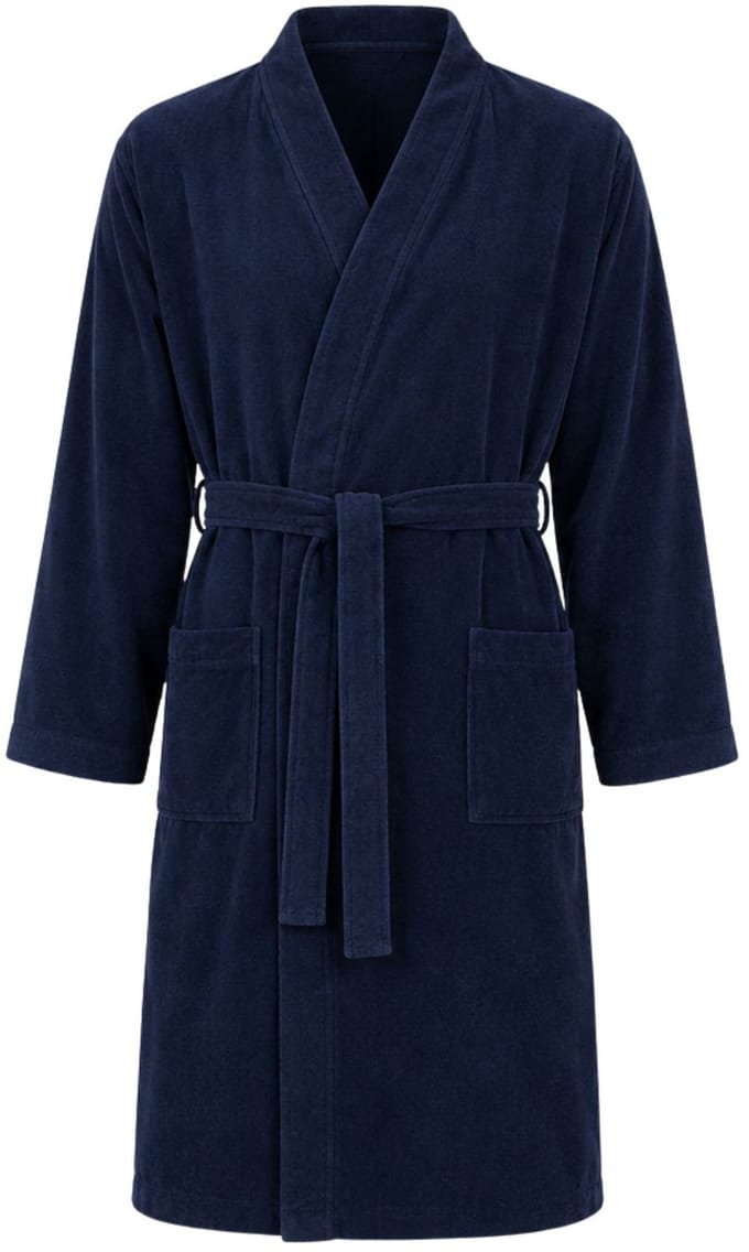 Badjas Katoen Kimono - Dames & Heren - blauw - L/XL