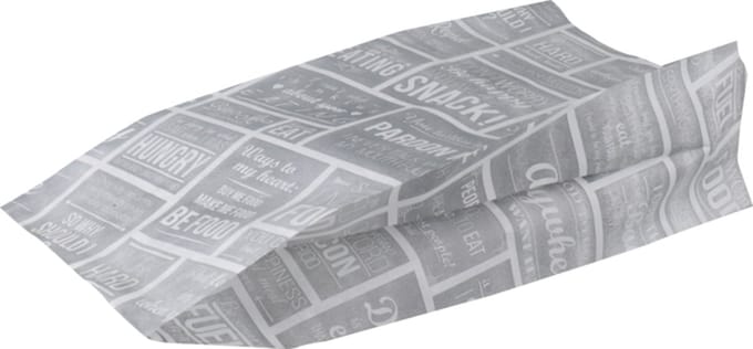 Zak - Snackzak - Ersatzpapier - 16/ 5x37cm - Pubchalk - wit/grijs - 5 kg