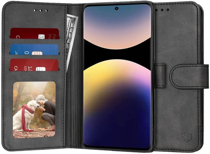 Hoesje geschikt voor Xiaomi Redmi Note 14 Pro 4G - Techsuit Diary Book Wallet Case - Zwart