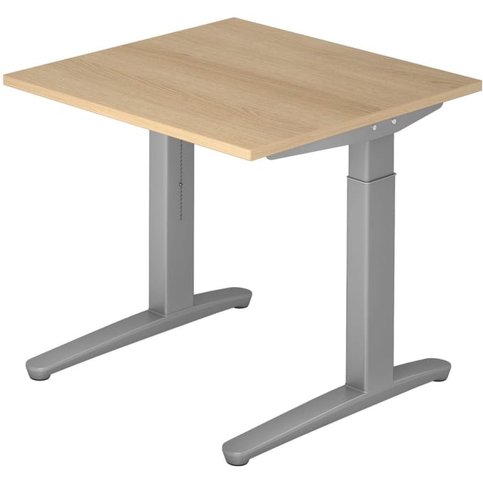 XTRA XB 8 SS | Bureau - 80 x 80 Eiken Tafelhoogte I In hoogte verstelbaar
