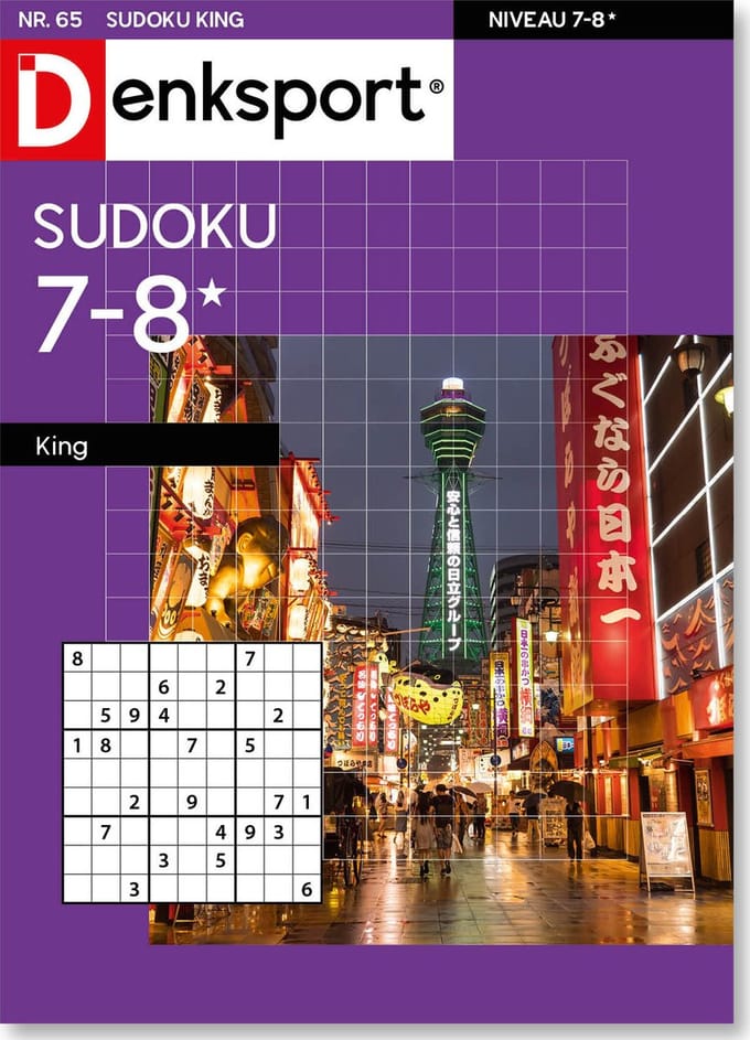 Denksport Puzzelboek Sudoku 7-8* king, editie 65
