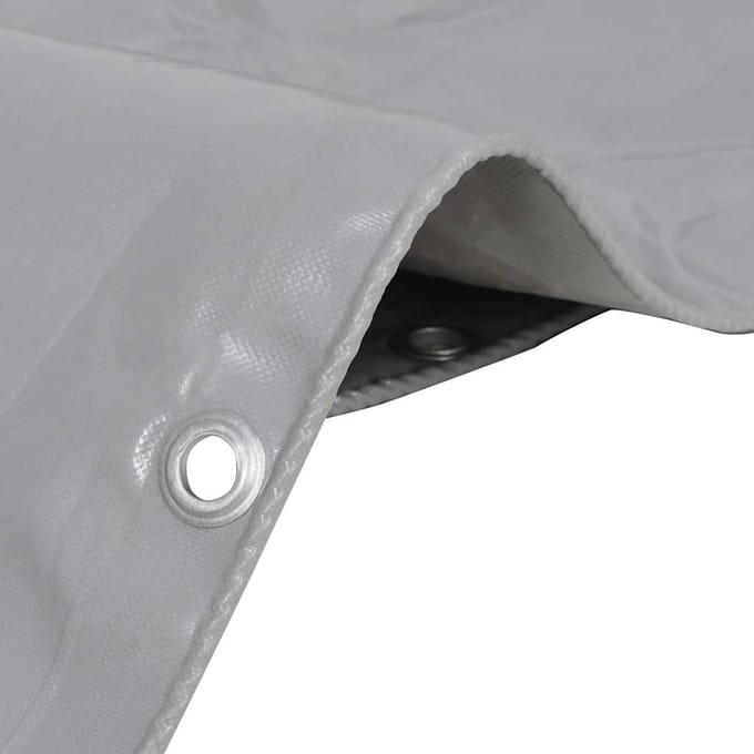 vidaXL - Zeilen - Grijs - 1,5 - x - 6 - m - Canvas - met - PVC-coating