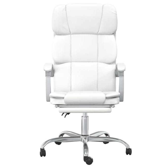 Vidaxl Klapbare Bureaufauteuil, Wit, Kunstleer