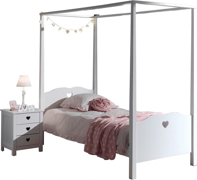 Vipack Hemelbed Amori - 90 x 200 cm - wit