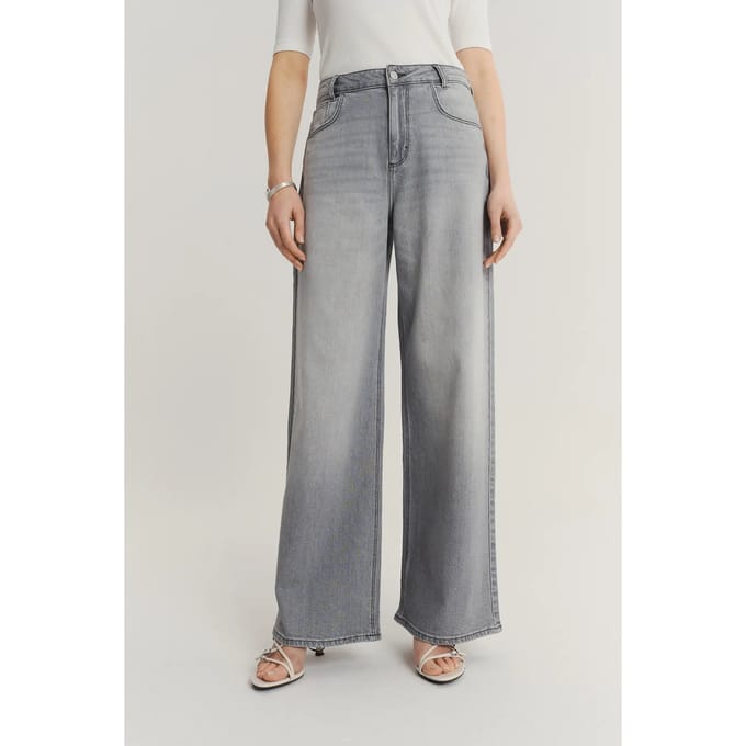 Jeans Wide Leg katoen dames Greenpoint Regular January