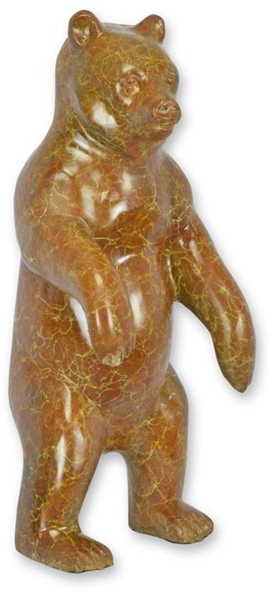 Bronzen beeld - Bruine beer - sculptuur - 47,5 cm hoog