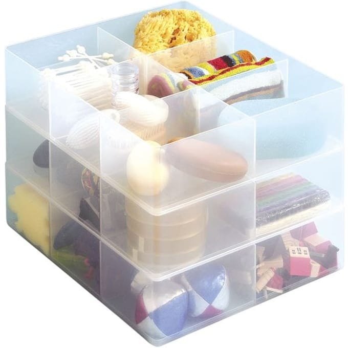 Really Useful Box | office divider met 6 vakjes | transparant