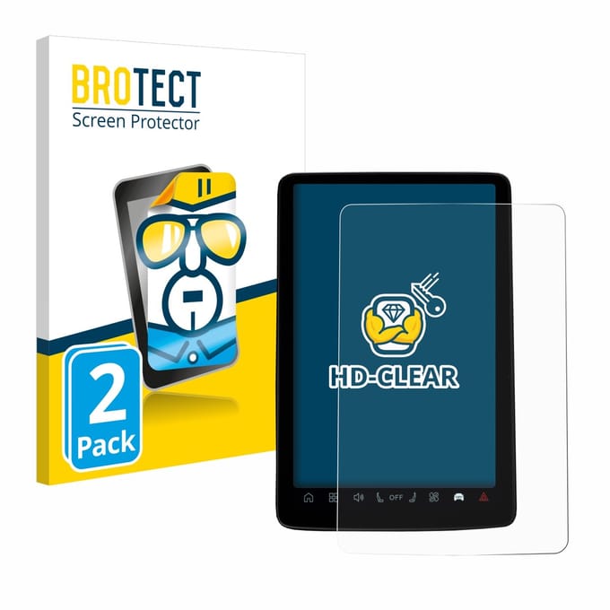 BROTECT - Screenprotector voor Volvo EX30 12.3" - Folie Beschermfolie transparant 2 Stuks