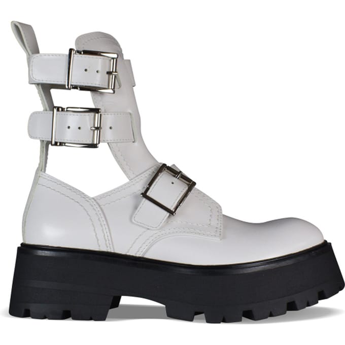 Alexander McQueen Rave gesplaarzen wit