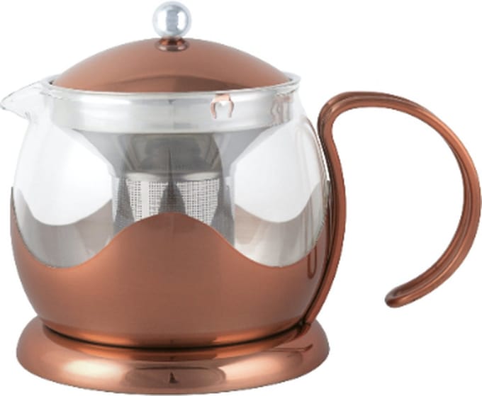 Theepot met Zeef, 1 L, Glas, Koper - La Cafetière | Izmir