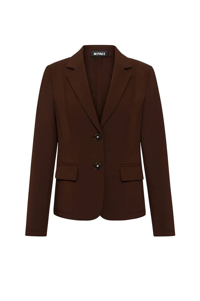 MI PIACE - Bonded Travel Uni Blazer 202646 Espresso - Maat : XL