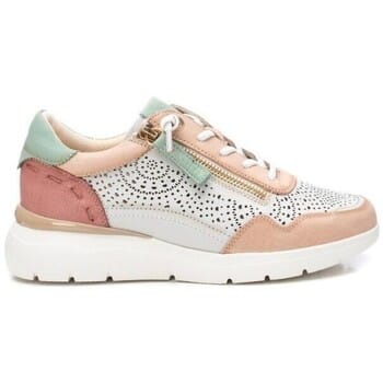 Leren dames sneakers met een zijkantrits en veters Carmela