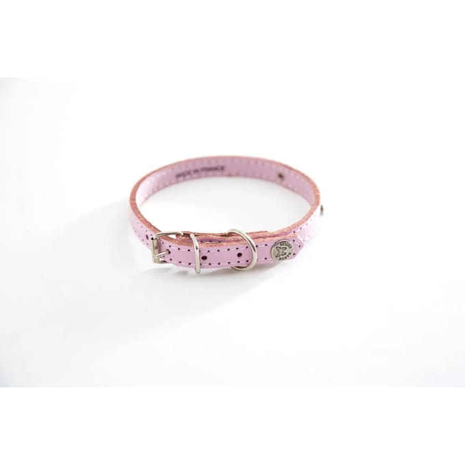 Dogen halsband met stiksels en naamplaatje Martin Sellier