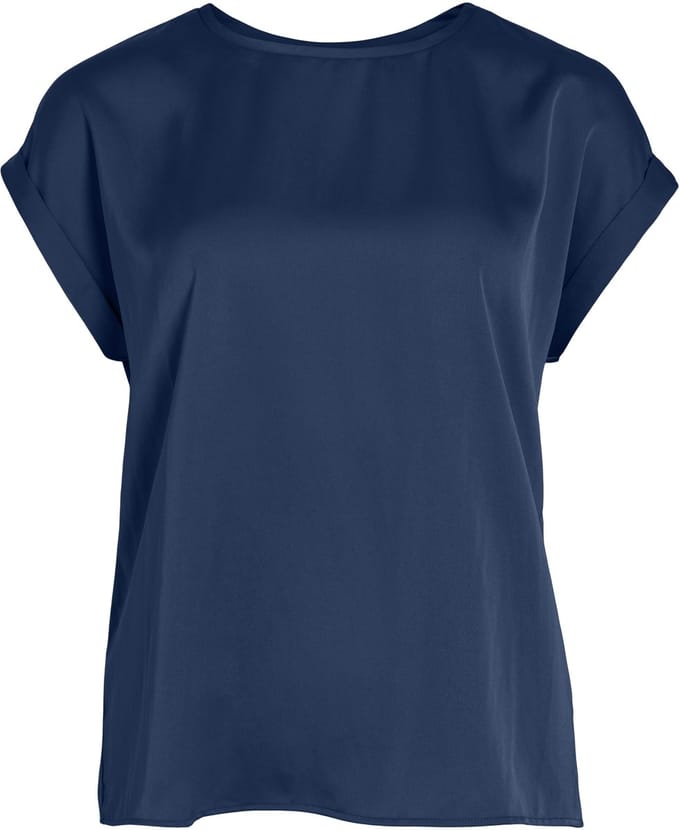 VILA - VIELLETTE S/S SATIN TOP - NOOS - Dames - Blouses