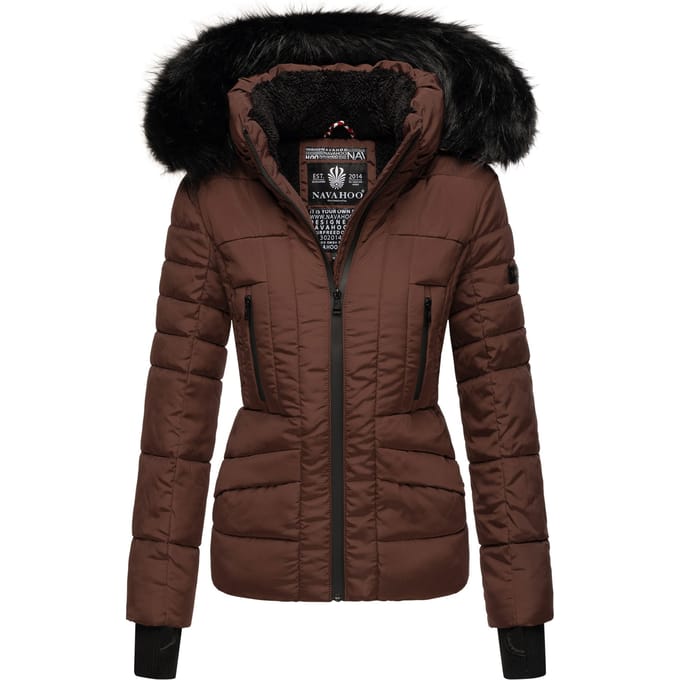 Navahoo Dames Winterjas Adele – Warm, Met Teddyvoering & Afneembare Bontkraag