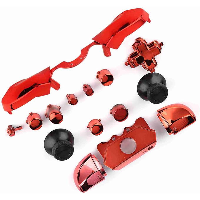 Kits de Boutons Complets Pièce de Rechange Mod pour Manette Microsoft Xbox One Jack 3,5 mm (rouge) rouge