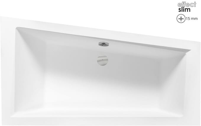 Badland INTIMA SLIM hoekbad 150 x 85 cm rechts wit