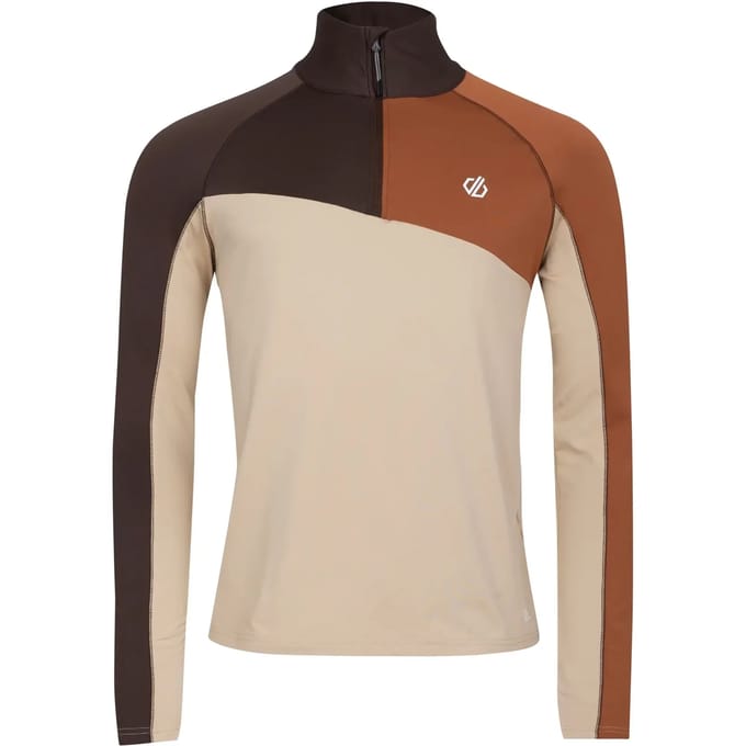 Dare2b Dignify Iii Core Stretch Sweatshirt Met Halve Rits Bruin M Man