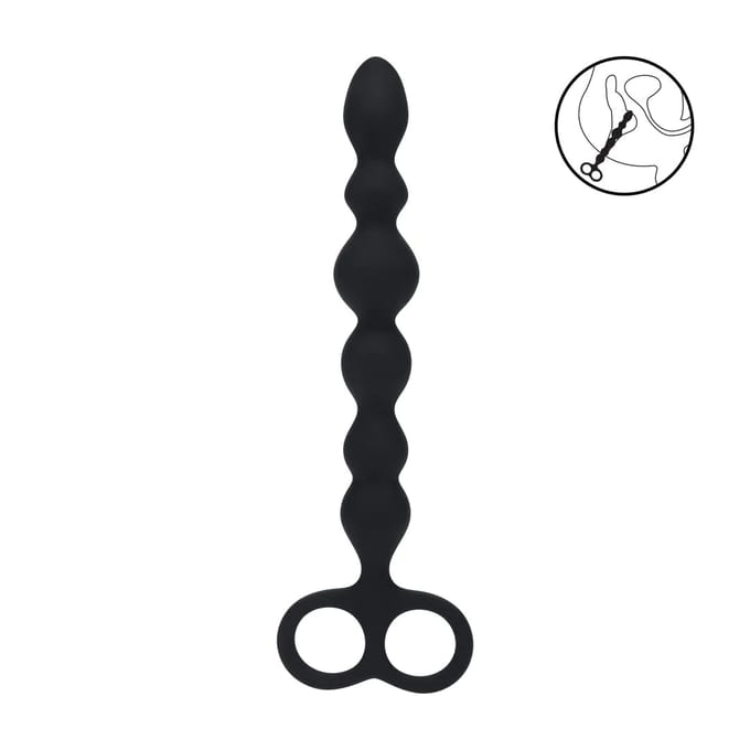 Levelz - Beaded Siliconen Anaal Plug met Dubbele Loop