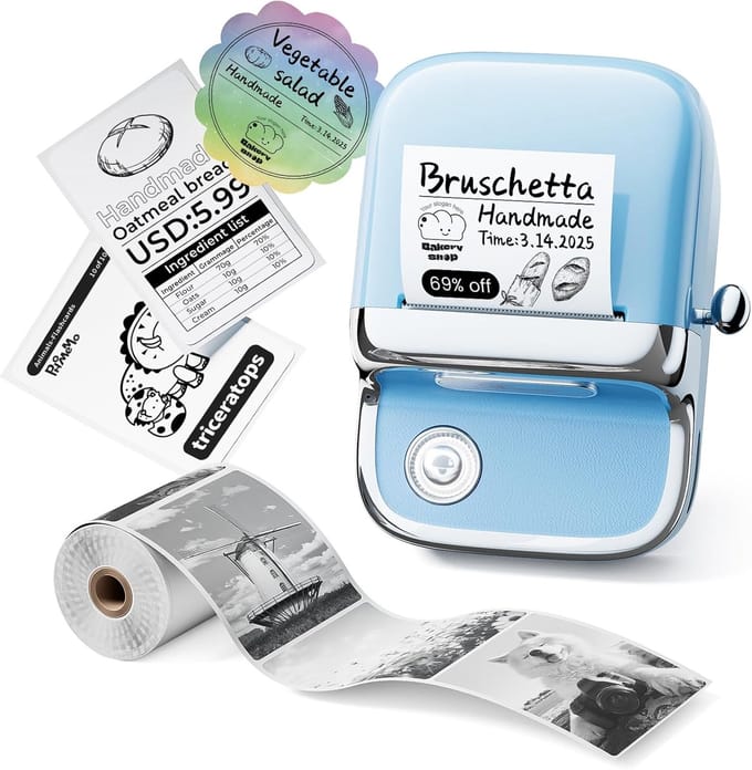 Phomemo M150 - Labelprinter - Thermisch - Bluetooth - Draagbaar - Inktloos - Verwisselbare Labelbreedtes - Oplaadbaar - Compact Ontwerp - Blauw