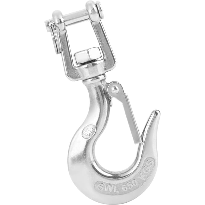 650kg 1000kg 304 Roestvrij Staal Zwenkbare Hijshaak met Vergrendeling Rigging Accessoire Type 1