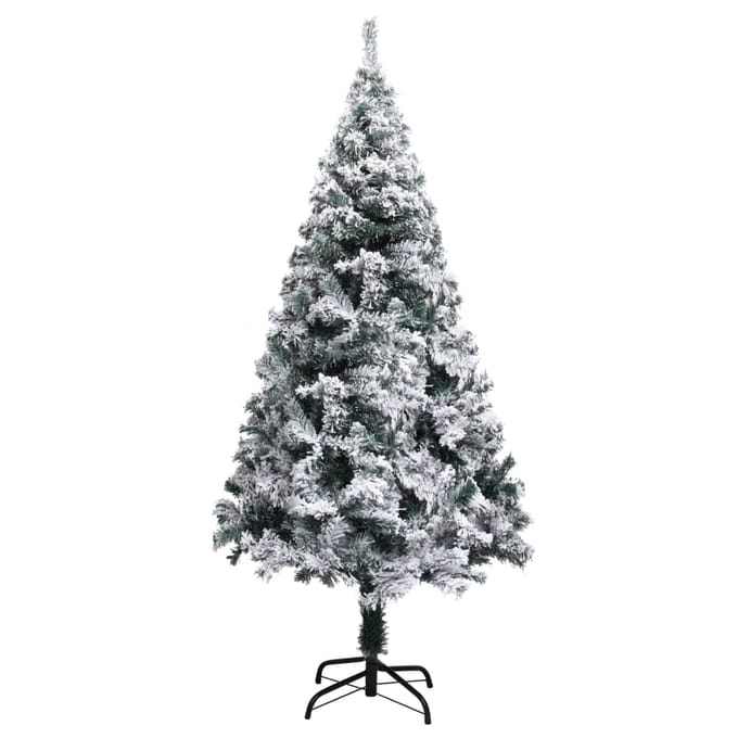 vidaXL - Kunstkerstboom - met - sneeuw - 150 - cm - groen