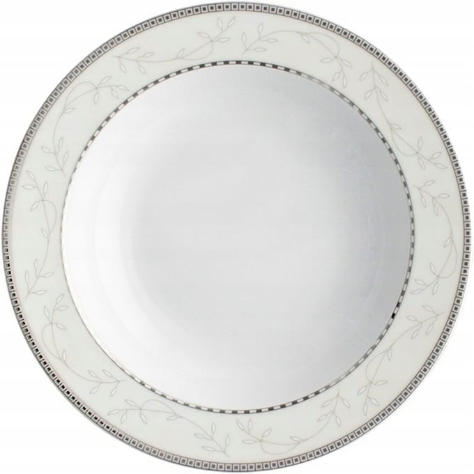 ASTRA Diep Bord 22,5cm - Platina Marmer - Handbeschilderd