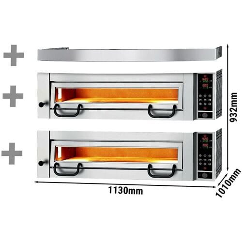 GGM Gastro Elektro Pizzaofen Power - 4+4x 34cm - Digital - inkl. Haube