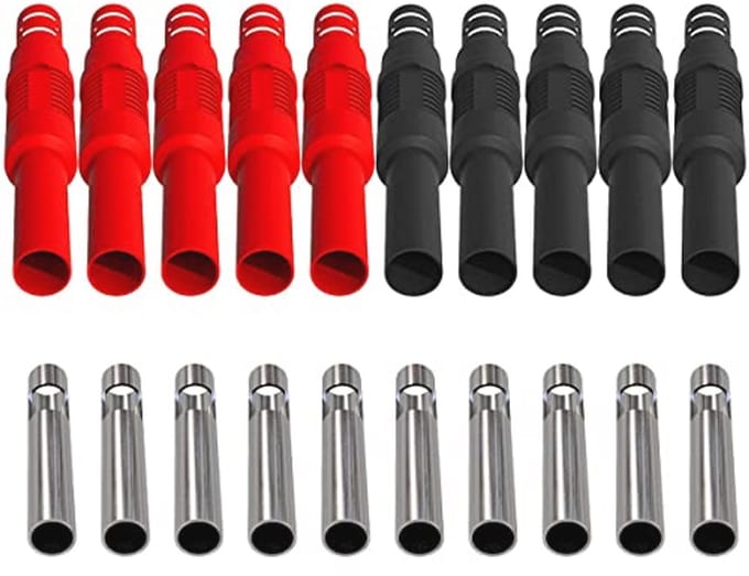 Geïsoleerde 4 mm Bananastekkers - 10 Stuks voor Multimeter Meetsnoeren