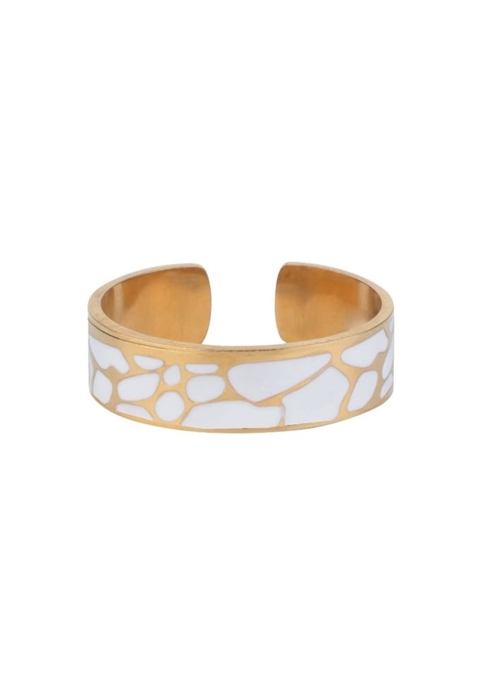 Chic by Lirette - Ring Craquelé - Goud Wit
