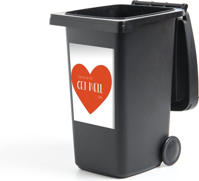 Container sticker Sterkte - Spreuken - Stippen - Knuffel - 40x60 cm - Kliko sticker