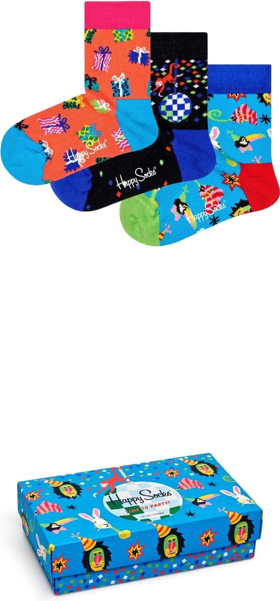 Happy Socks Kids Party Animal Giftbox - Maat 0-12M