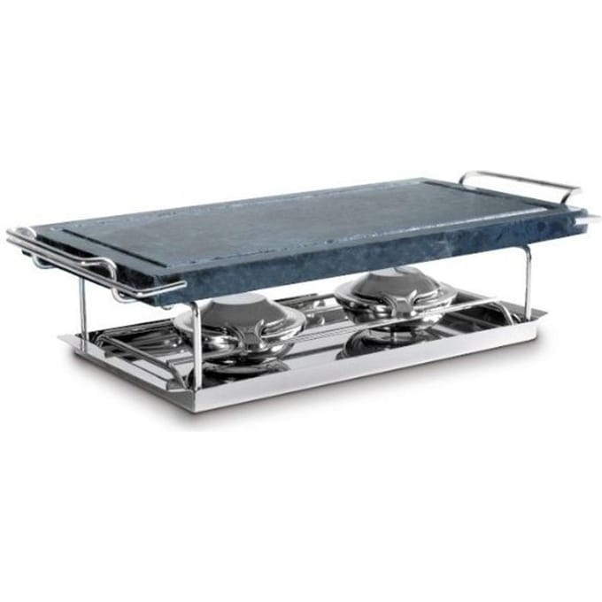Grill Pierre - Ibili - 755000 - 37 x 18 cm - RVS steun