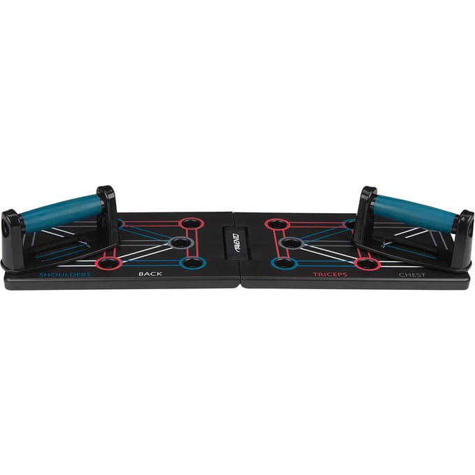 Avento Push-Up Bord - Opdruksteunen - Opvouwbaar - Zwart - 64 x 20 x 2 cm