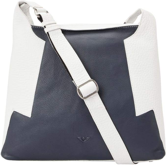 Voi Boston Crossbody tas Leder 32 cm - Dames - blau-weiss