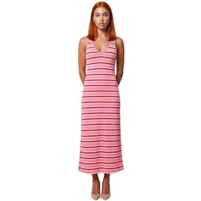 Lange Jurk I Am Abito Cotone Righe 25260