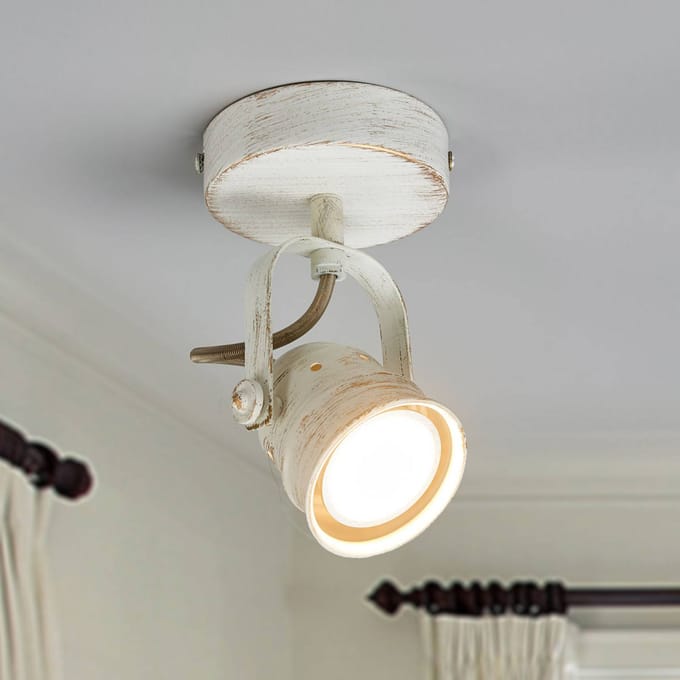 Lindby - wandlamp - 1licht - Metaal - H: 9.5 cm - GU10 - wit