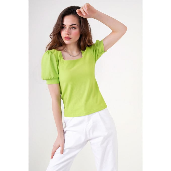 Slim Fit Vierkante Hals Blouse