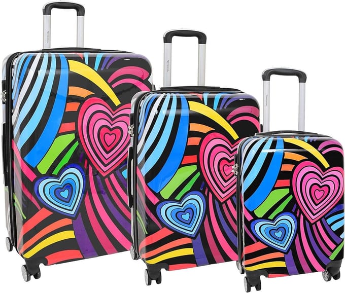 Harde Koffer - Reiskoffer Koffer - Reizen - Lichtgewicht - 55x34x20 cm - Multicolor